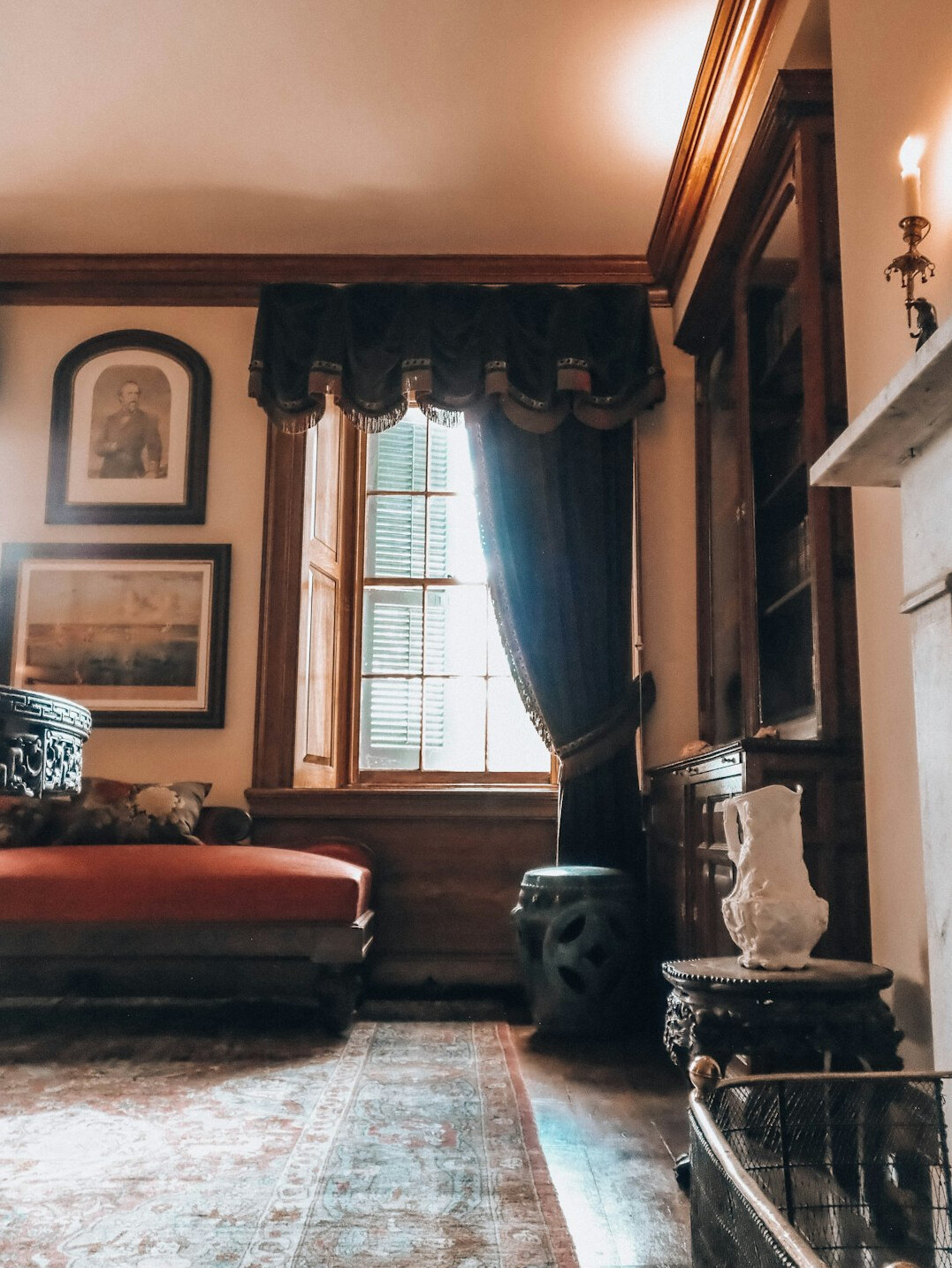 french living room with art